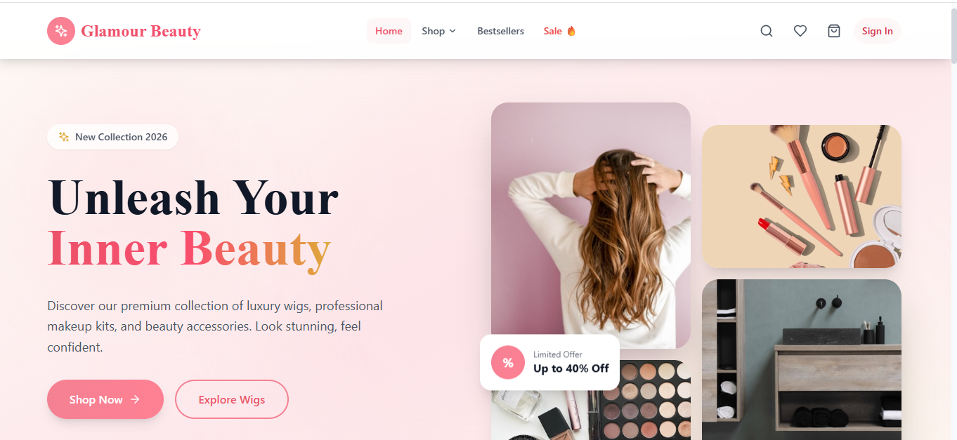 E-Commerce Landing Page — screenshot